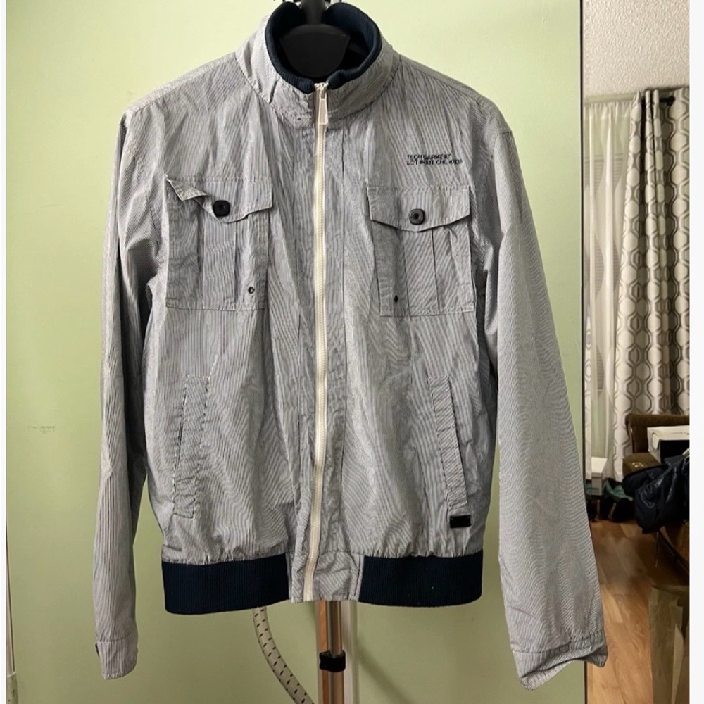Men's Gray Striped Jacket